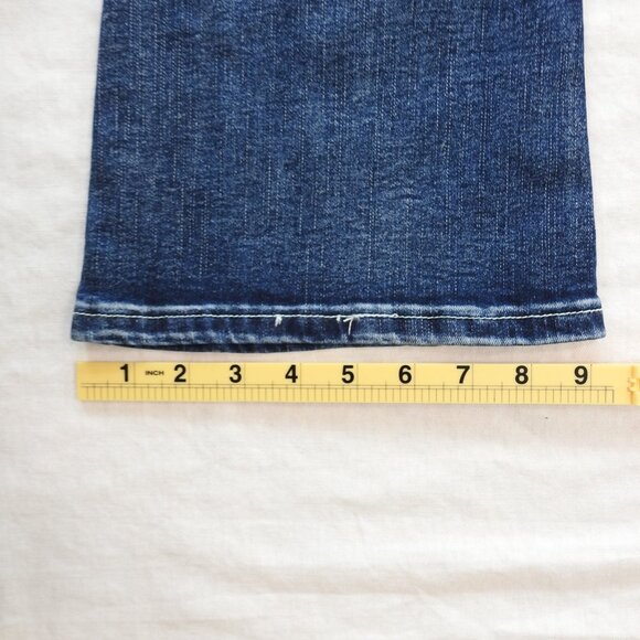 New Sky Premium Women's Western Flared Jeans Sz 7 Angel Wings Skull Y2K - Picture 11 of 12